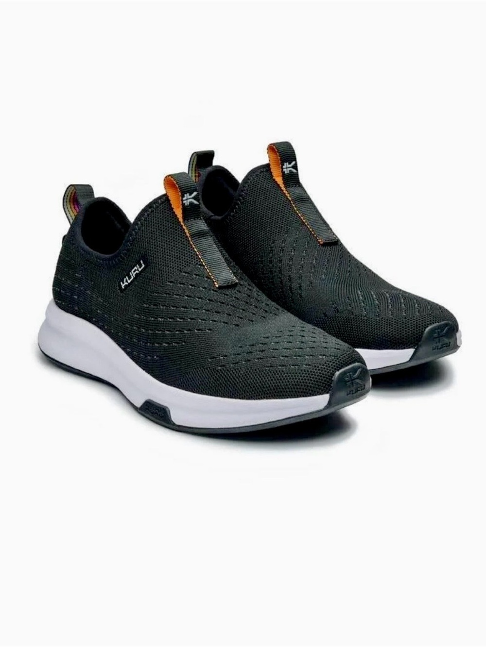 •KURU Sz 11 ATOM Black Flyknit Slip On Sneakers! NEW!